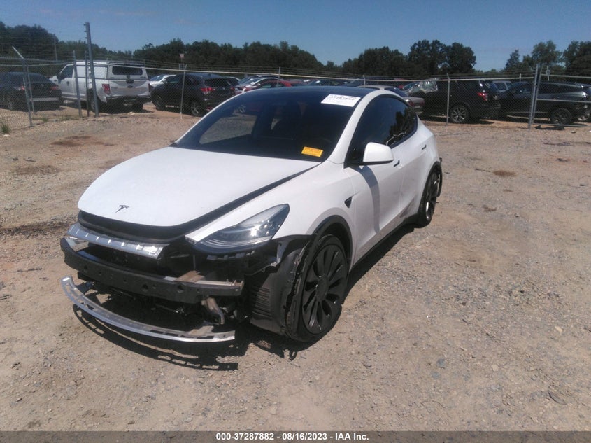 VIN 7SAYGDEE7NF315674 2022 TESLA MODEL Y