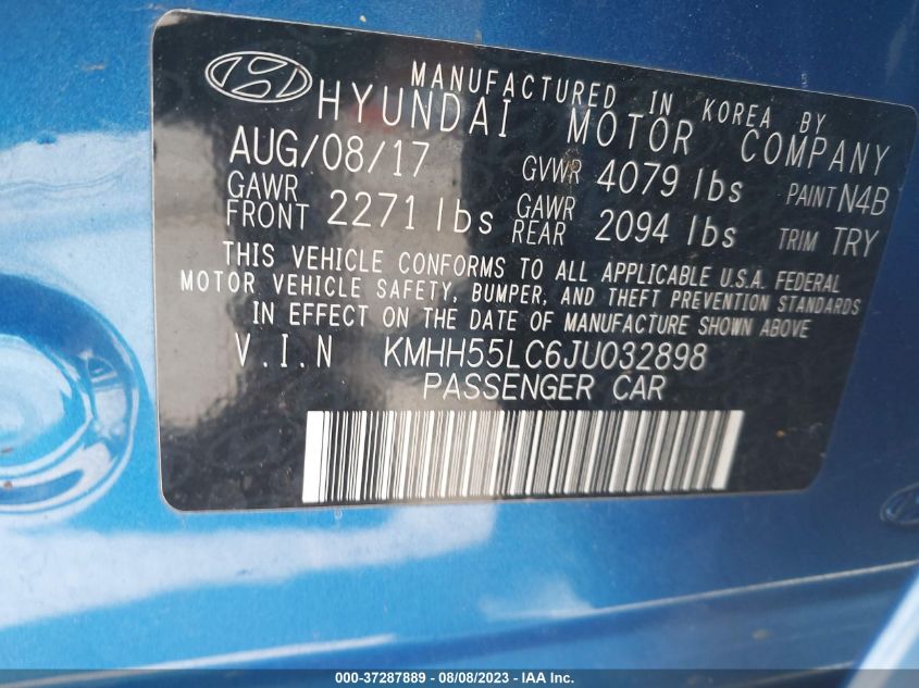 2018 HYUNDAI ELANTRA GT SPORT - KMHH55LC6JU032898