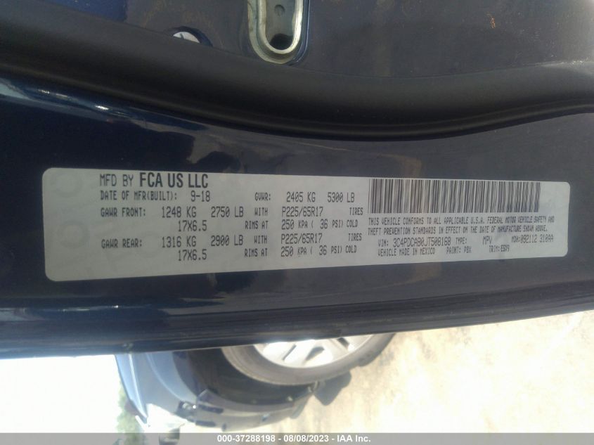 2018 DODGE JOURNEY SE - 3C4PDCAB0JT508168