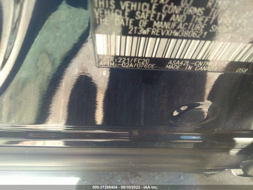 2017 TOYOTA RAV4 XLE - 2T3WFREVXHW380621