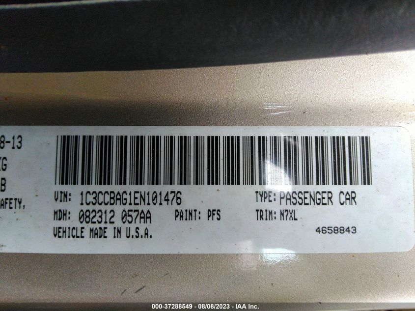 2014 CHRYSLER 200 LX - 1C3CCBAG1EN101476
