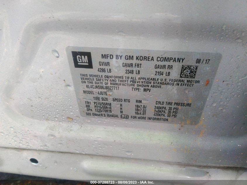 2018 BUICK ENCORE PREFERRED - KL4CJASB6JB527717