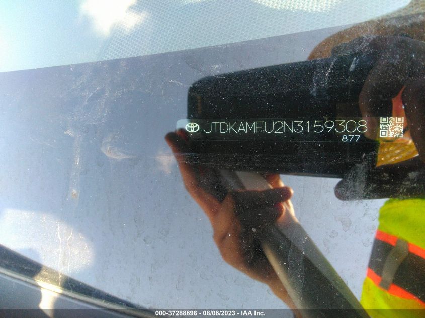 2022 TOYOTA PRIUS L - JTDKAMFU2N3159308