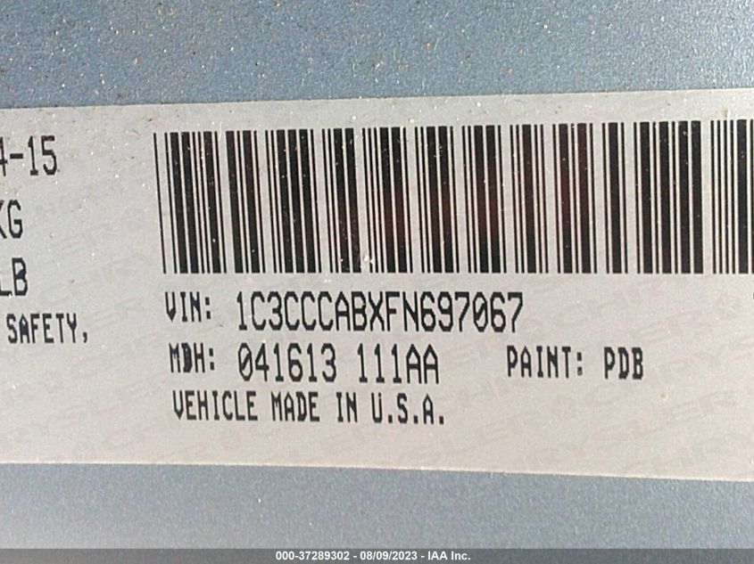 2015 CHRYSLER 200 LIMITED - 1C3CCCABXFN697067