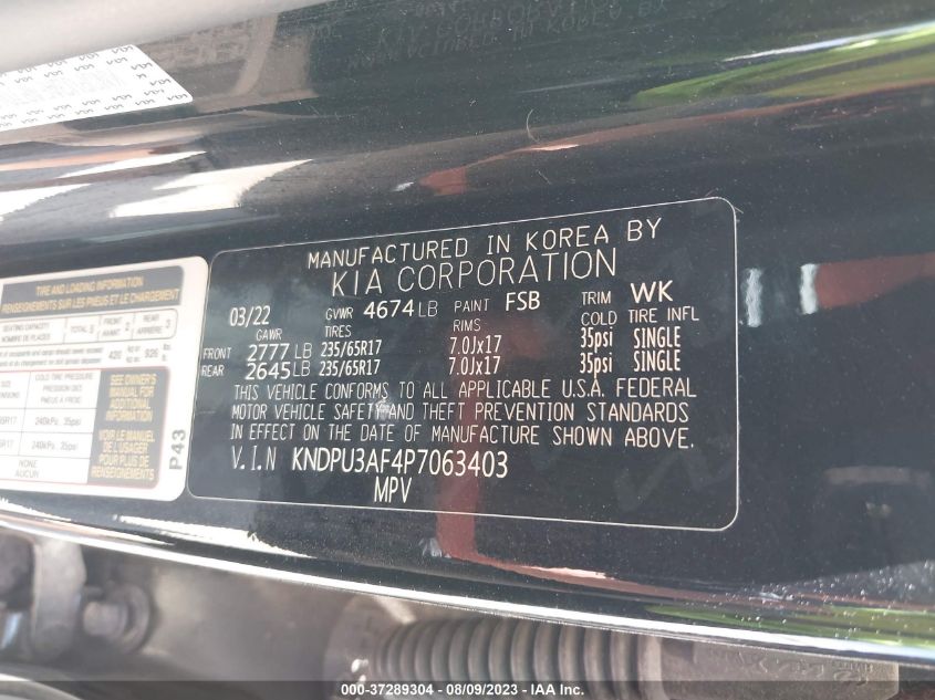 2023 KIA SPORTAGE LX - KNDPU3AF4P7063403
