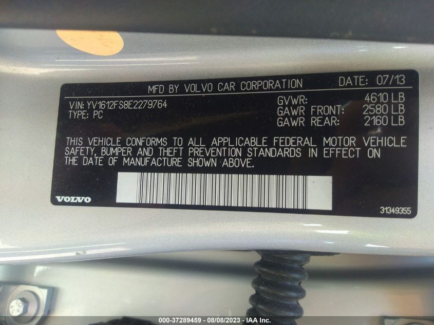2014 VOLVO S60 T5 - YV1612FS8E2279764