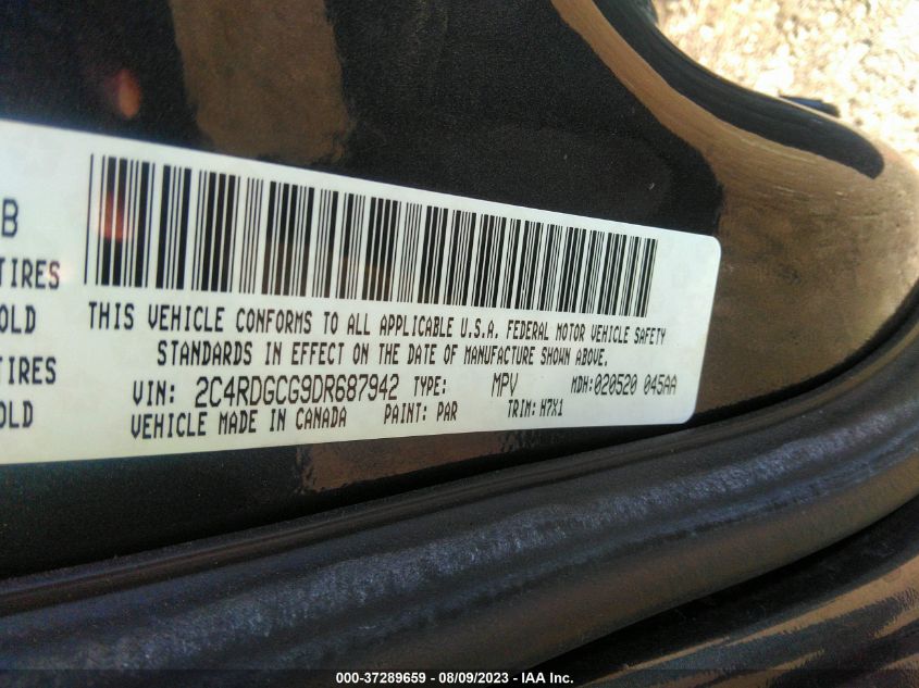 2013 DODGE GRAND CARAVAN SXT - 2C4RDGCG9DR687942