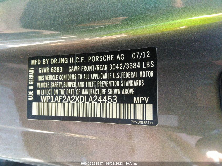 2013 PORSCHE CAYENNE DIESEL - WP1AF2A2XDLA24453