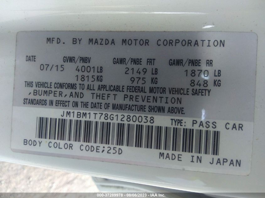 2016 MAZDA MAZDA3 I SPORT - JM1BM1T78G1280038