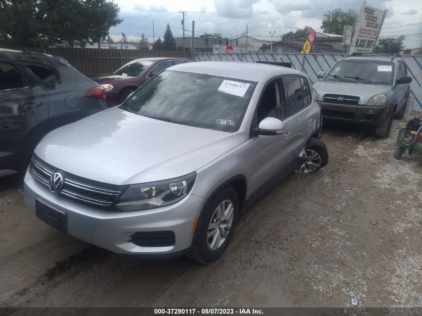 2013 VOLKSWAGEN TIGUAN S - WVGBV3AX2DW614425