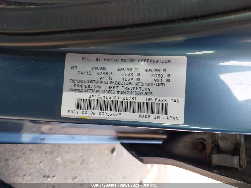 2014 MAZDA MAZDA6 I SPORT - JM1GJ1U63E1120781