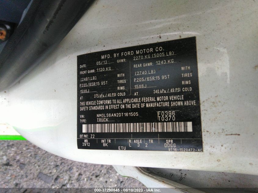 2013 FORD TRANSIT CONNECT XL - NM0LS6AN2DT161505