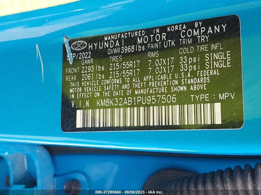 2023 HYUNDAI KONA SEL - KM8K32AB1PU957506
