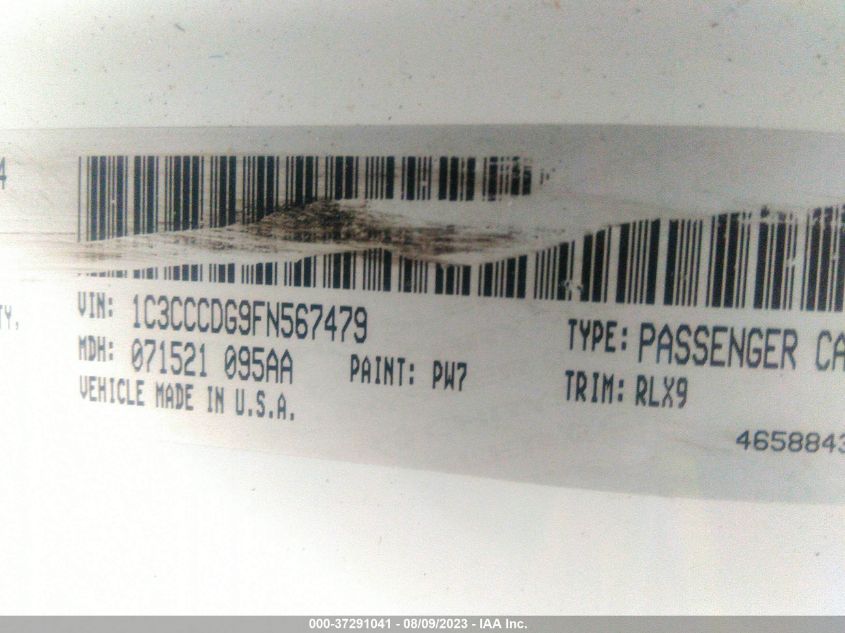 2015 CHRYSLER 200 S - 1C3CCCDG9FN567479