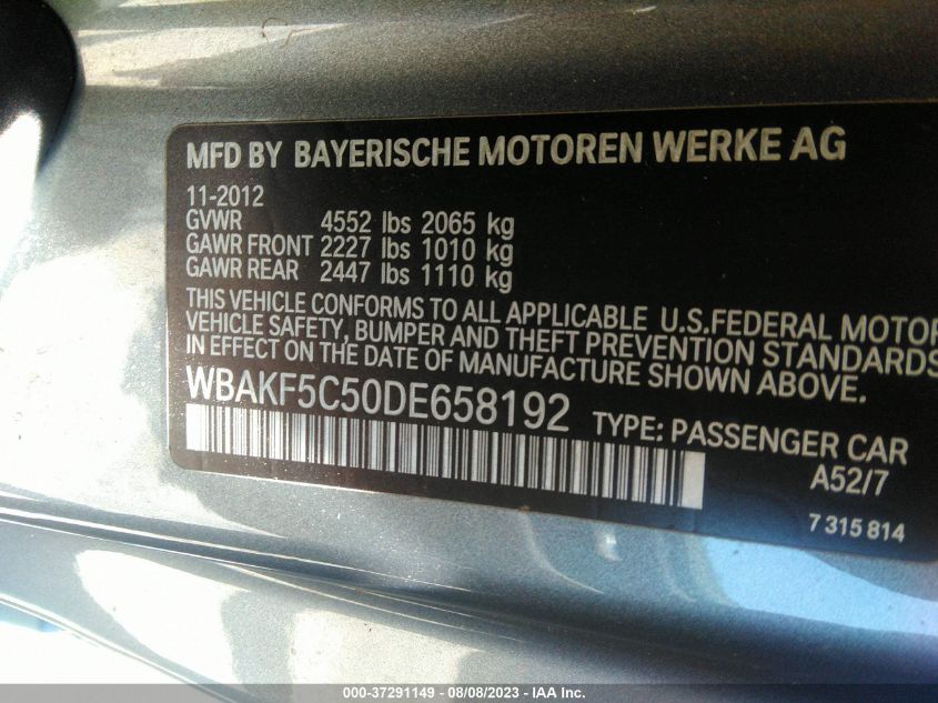 2013 BMW 3 SERIES 328I XDRIVE - WBAKF5C50DE658192
