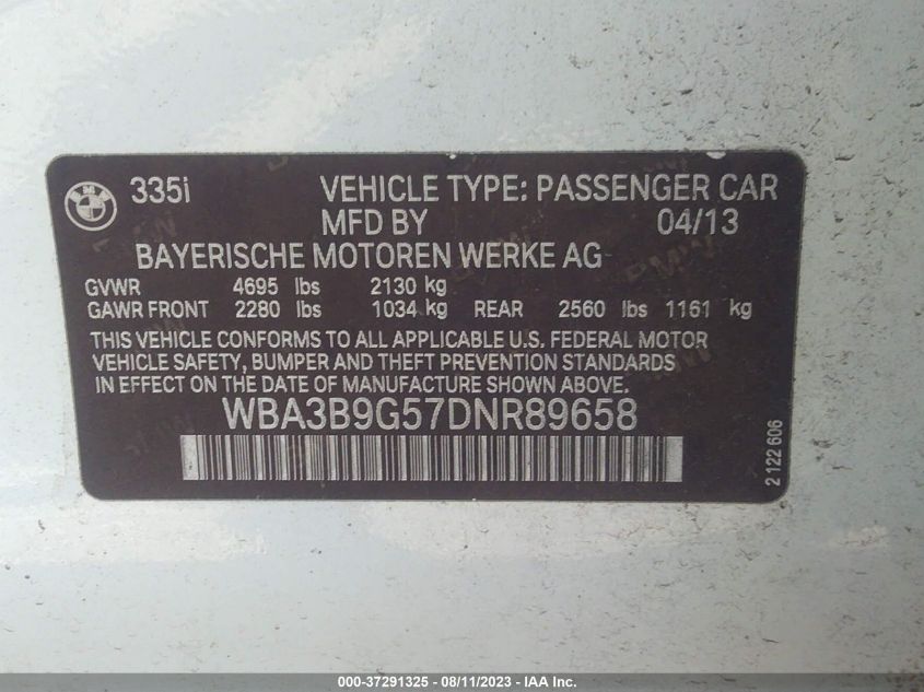 2013 BMW 3 SERIES 335I XDRIVE - WBA3B9G57DNR89658