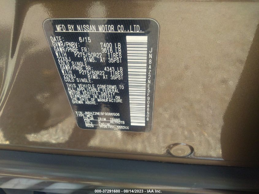 2015 INFINITI QX80 - JN8AZ2NE5F9086506