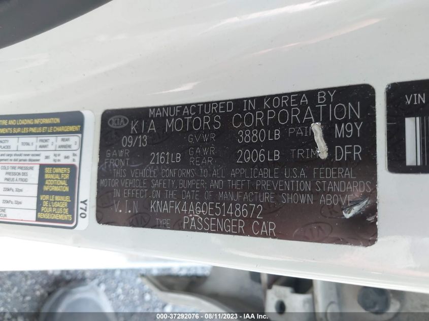 2014 KIA FORTE LX - KNAFK4A60E5148672