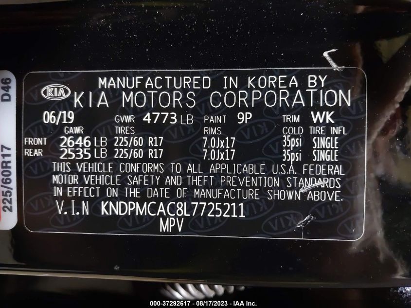 2020 KIA SPORTAGE LX - KNDPMCAC8L7725211