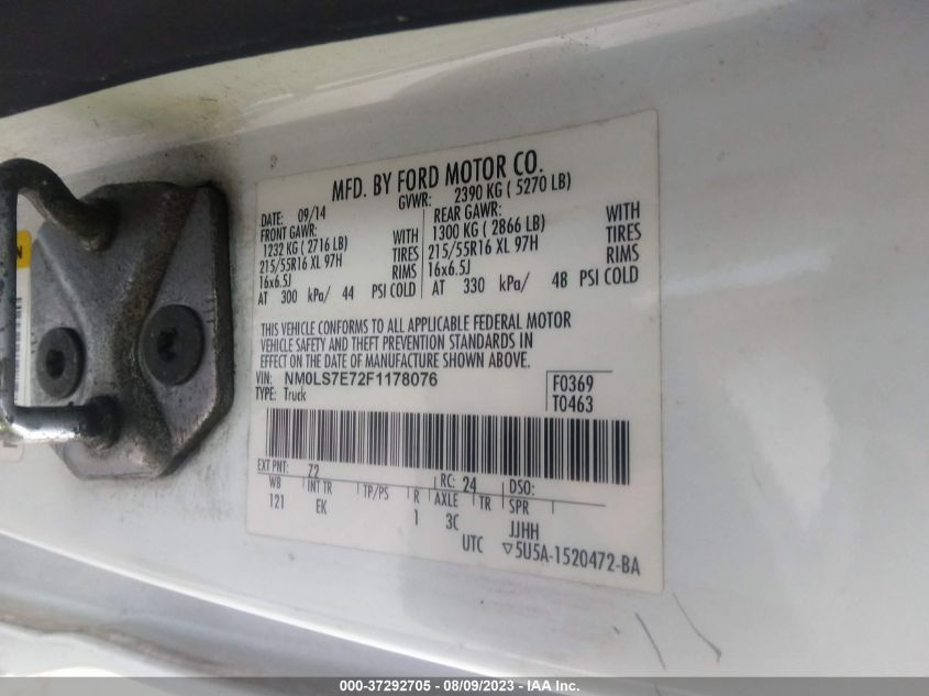 2015 FORD TRANSIT CONNECT XL - NM0LS7E72F1178076