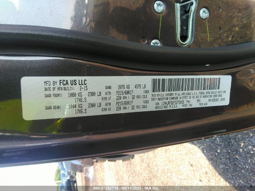 2015 JEEP PATRIOT HIGH ALTITUDE EDITION - 1C4NJRFB2FD272065
