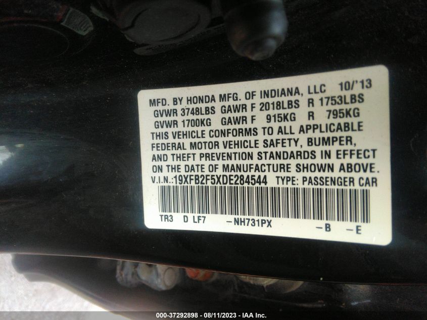 2013 HONDA CIVIC SDN LX - 19XFB2F5XDE284544