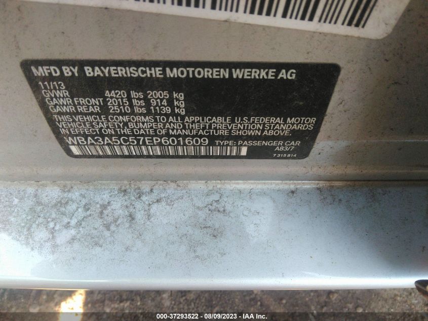 2014 BMW 3 SERIES 328I - WBA3A5C57EP601609