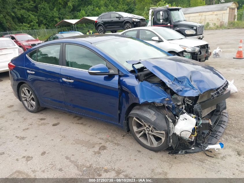 2017 HYUNDAI ELANTRA LIMITED - 5NPD84LF4HH070083