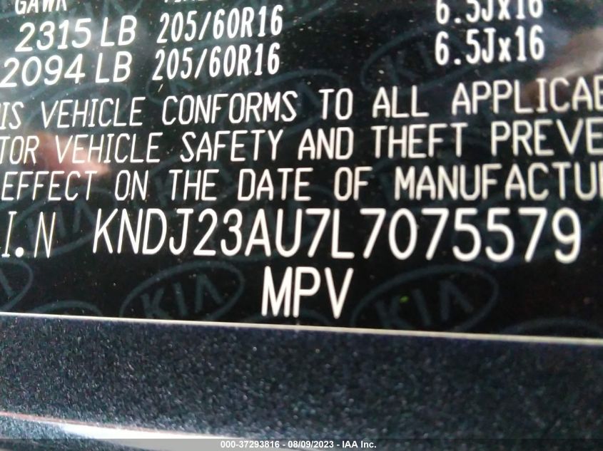 2020 KIA SOUL LX - KNDJ23AU7L7075579