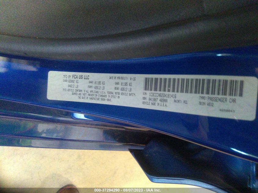 2016 CHRYSLER 200 LIMITED - 1C3CCCAB2GN181416
