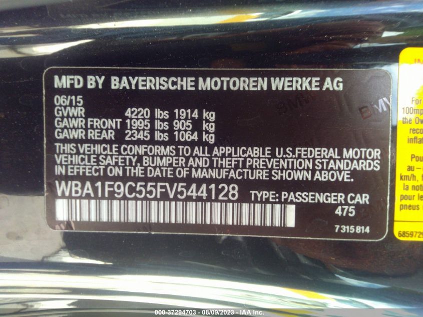 2015 BMW 2 SERIES 228I - WBA1F9C55FV544128