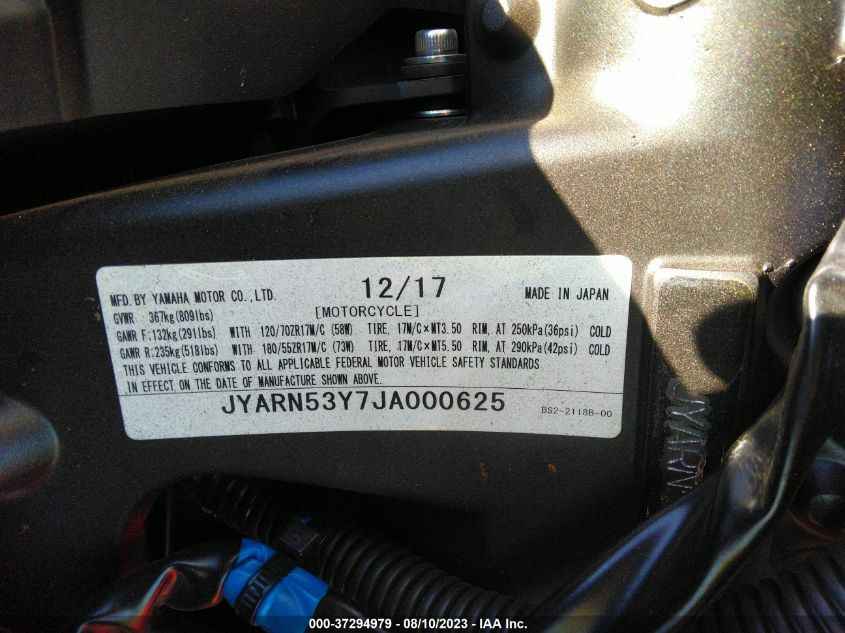2018 YAMAHA MT09 C JYARN53Y7JA000625