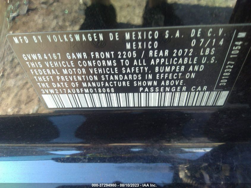 2015 VOLKSWAGEN GOLF - 3VW217AU8FM018068