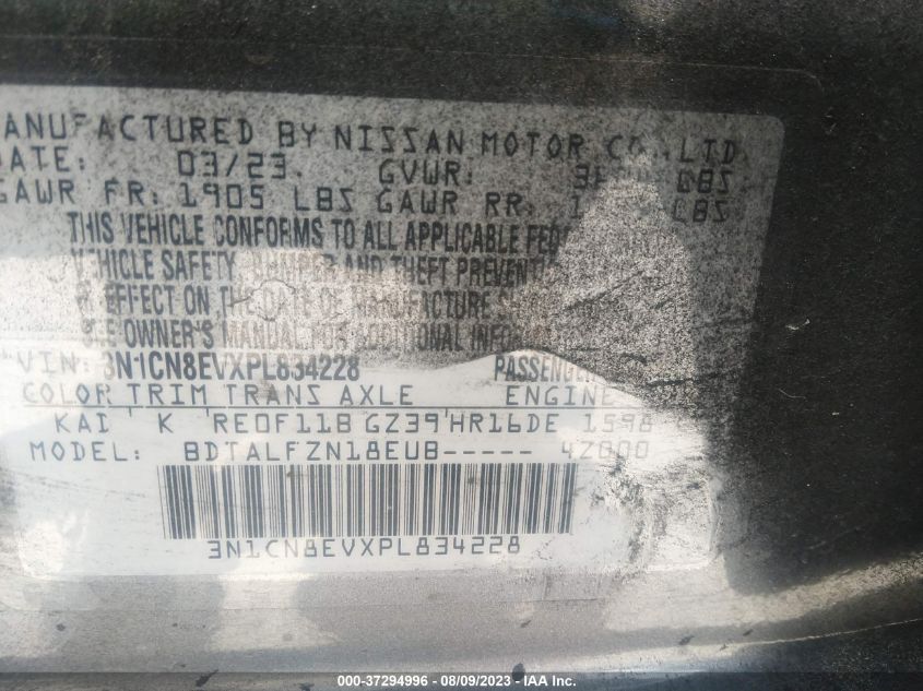 2023 NISSAN VERSA SV - 3N1CN8EVXPL834228