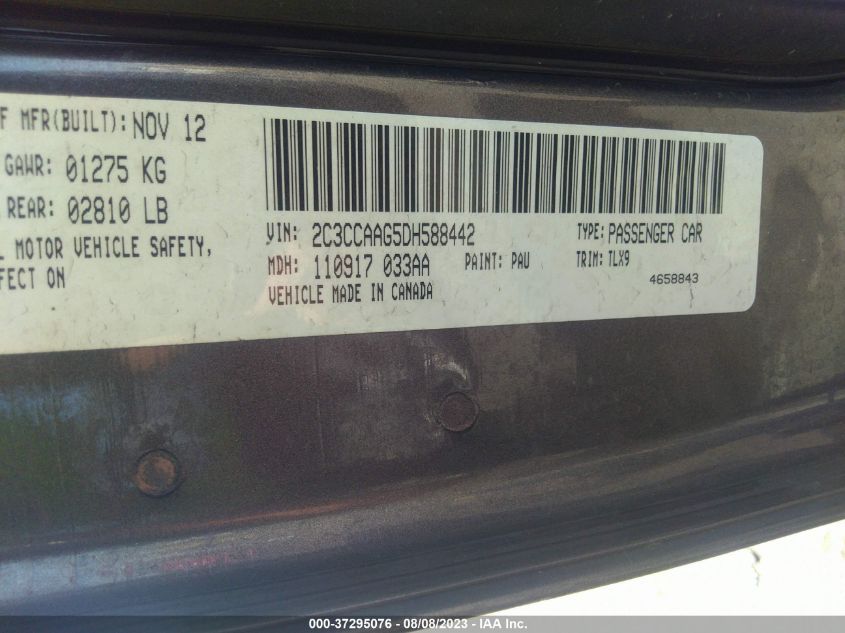 2013 CHRYSLER 300 - 2C3CCAAG5DH588442
