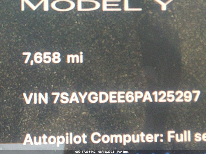 2023 TESLA MODEL Y LONG RANGE - 7SAYGDEE6PA125297