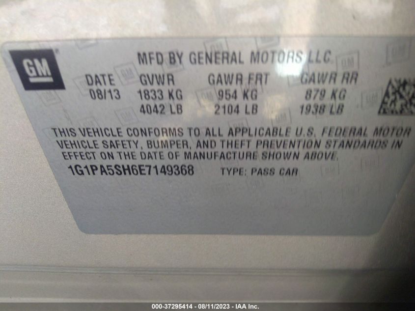 2014 CHEVROLET CRUZE LS - 1G1PA5SH6E7149368