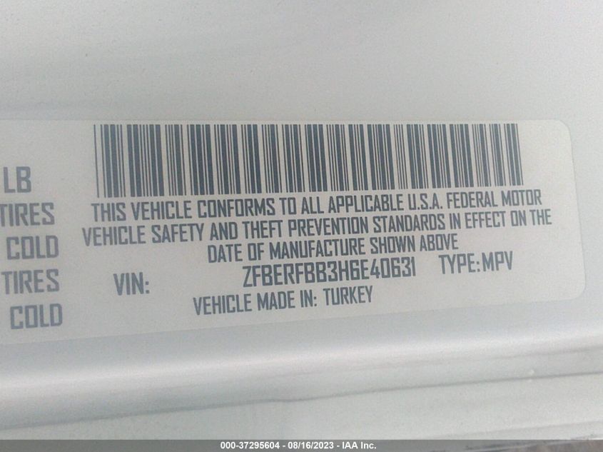 2017 RAM PROMASTER CITY TRADESMAN SLT - ZFBERFBB3H6E40631