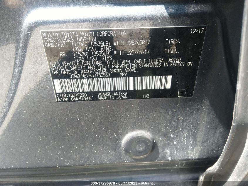 2018 TOYOTA RAV4 LE - JTMZFREV5JJ733557