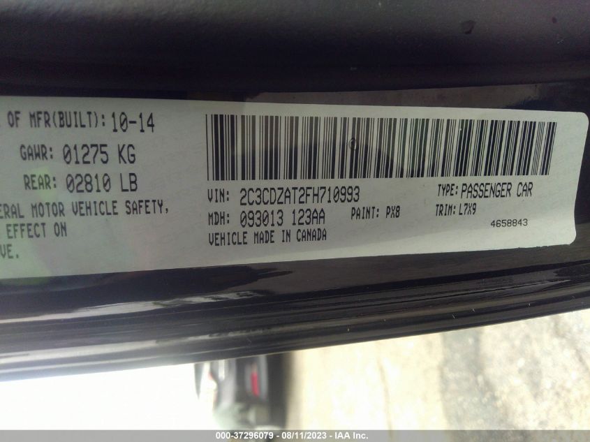 2015 DODGE CHALLENGER R/T - 2C3CDZAT2FH710993