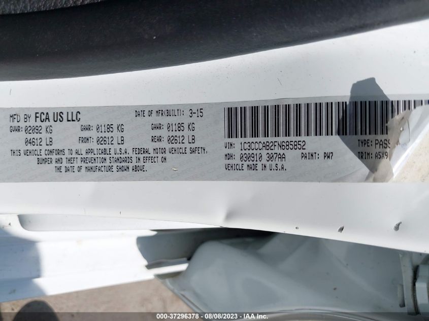 2015 CHRYSLER 200 LIMITED - 1C3CCCAB2FN685852