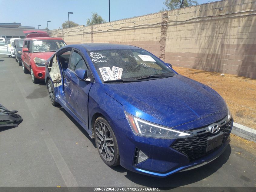 2019 HYUNDAI ELANTRA SPORT - KMHD04LB1KU885533
