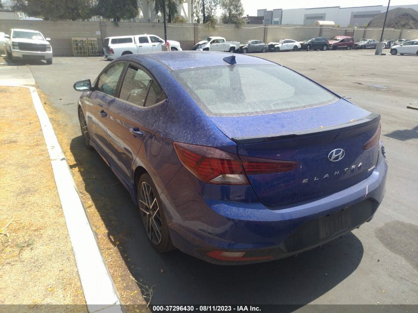 2019 HYUNDAI ELANTRA SPORT - KMHD04LB1KU885533