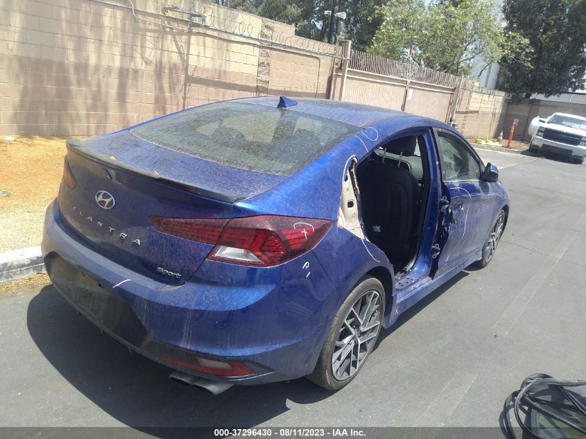 2019 HYUNDAI ELANTRA SPORT - KMHD04LB1KU885533