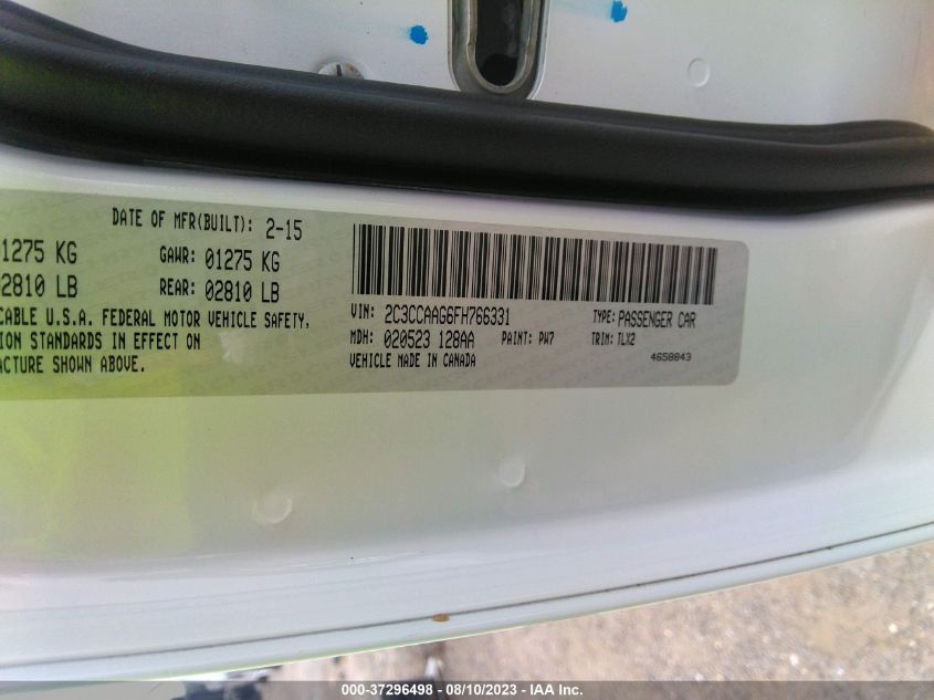 2015 CHRYSLER 300 LIMITED - 2C3CCAAG6FH766331