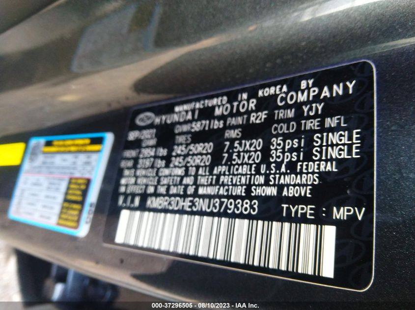 2022 HYUNDAI PALISADE SEL - KM8R3DHE3NU379383