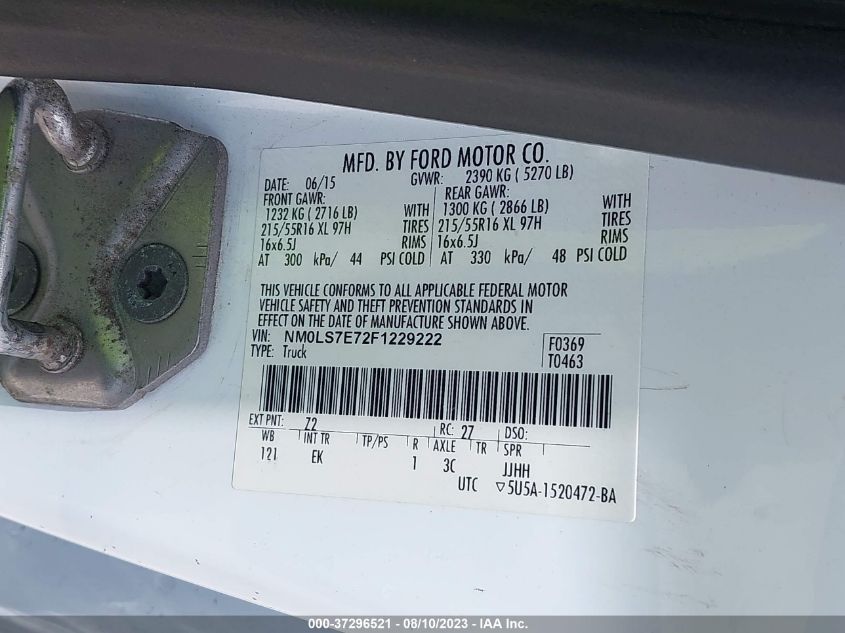 2015 FORD TRANSIT CONNECT XL - NM0LS7E72F1229222