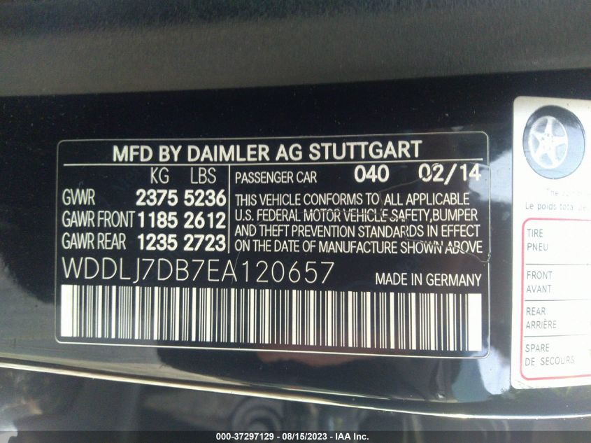2014 MERCEDES-BENZ CLS-CLASS CLS 550 WDDLJ7DB7EA120657