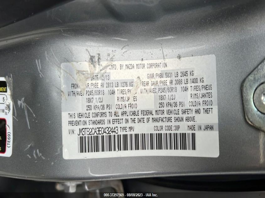 2014 MAZDA CX-9 - JM3TB2CA3E0432443