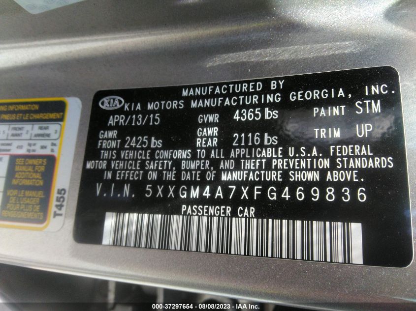 2015 KIA OPTIMA LX - 5XXGM4A7XFG469836